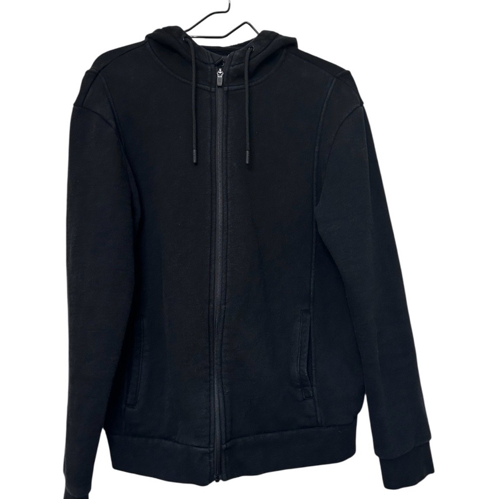 FIGS Men’s Essential Fleece Full Zip Hoodie Black Size Medium MXXOW1004